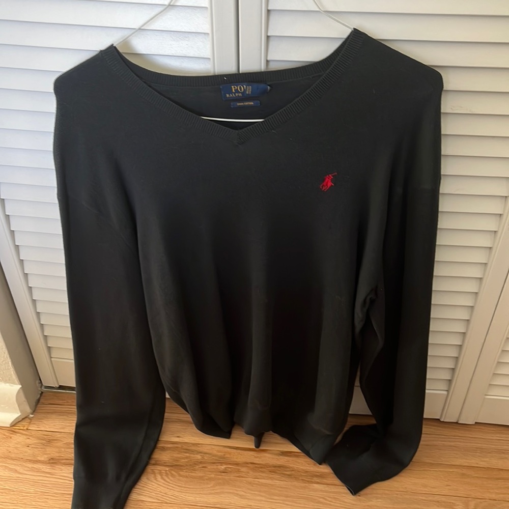 Polo Ralph Lauren black v neck sweater